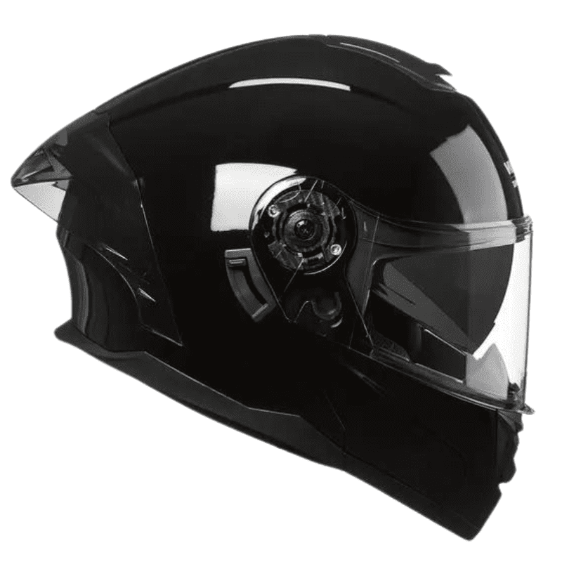 Capacete Preto com Viseira Solar | Estilo Shark